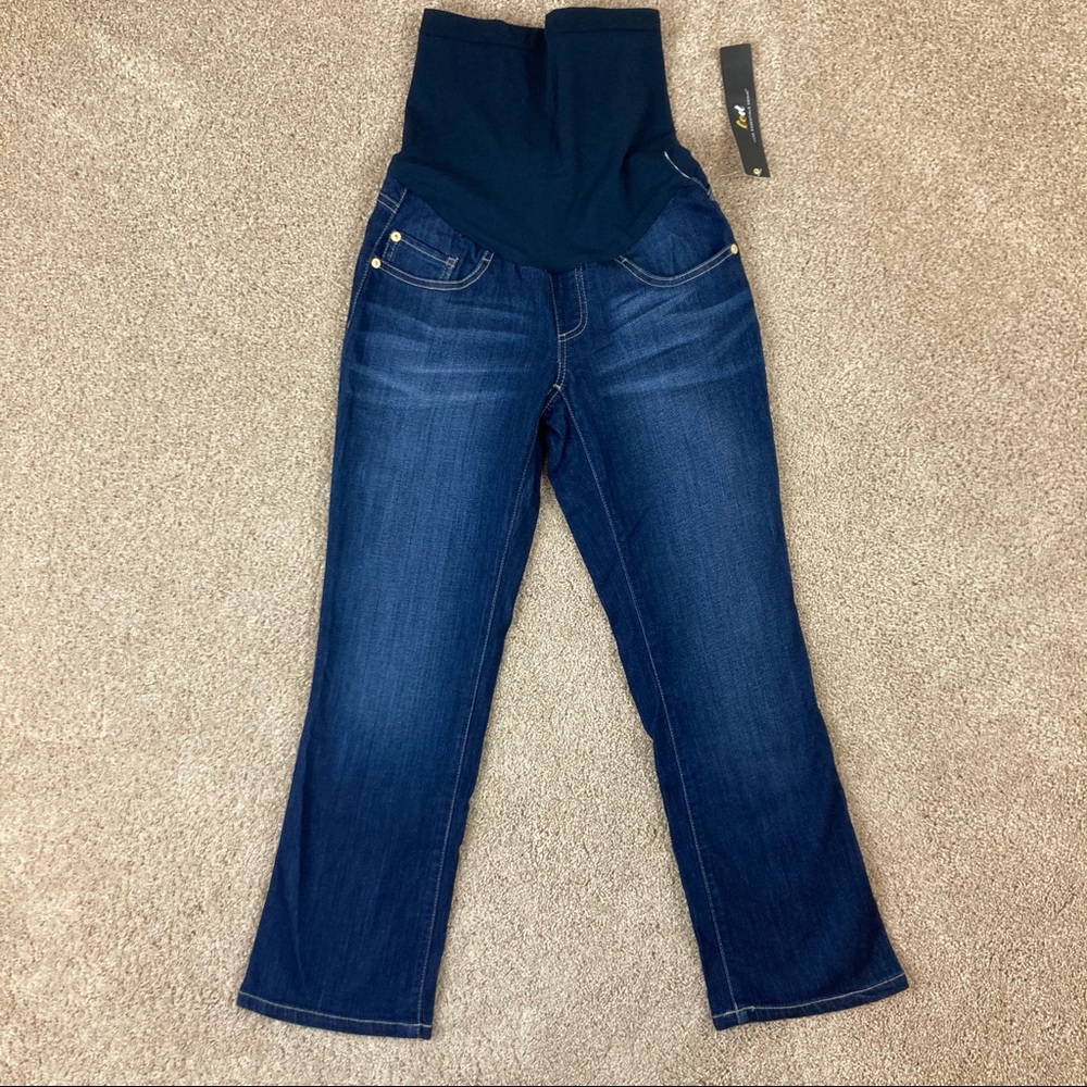 led Full Panel Crop Flare Bootcut Maternity Jeans